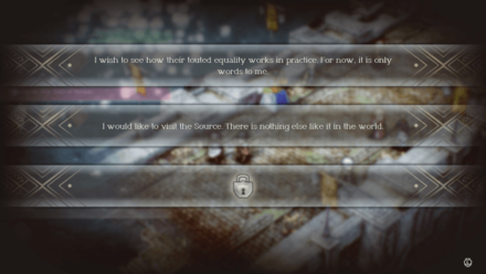 Triangle Strategy - Scales of Conviction Dialogue Options