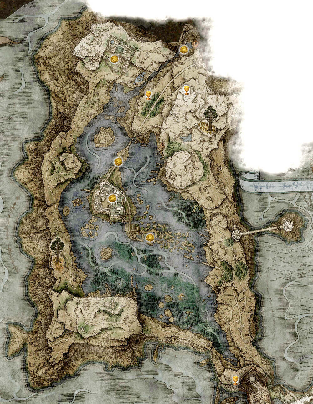 Liurnia of the Lakes Interactive Map and Region Guide