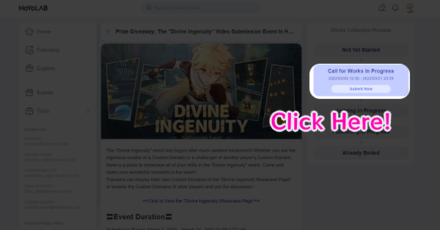 Genshin - Click on the Submit Now Button