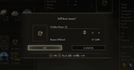 Elden Ring - Sold to Merchants