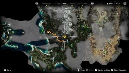 Horizon Forbidden West - Greenshine Location