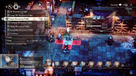 Triangle Strategy - Use Poison Recovery Pellets