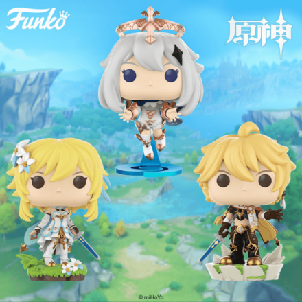 Genshin - Aether, Lumine, Paimon Funko Pops