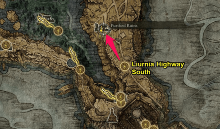 Elden Ring - Two Fingers Heirloom Map Location