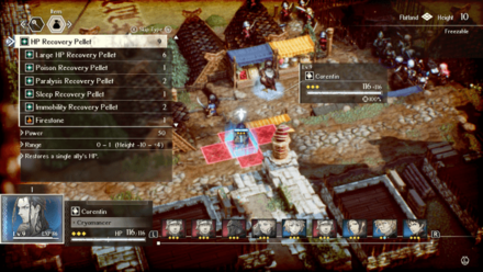 Triangle Strategy - Use HP Recovery Pellets