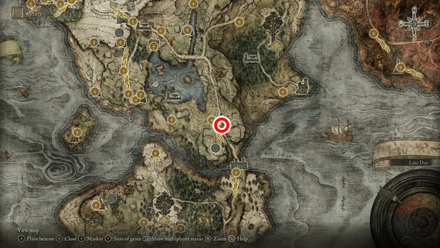 Elden Ring - Larval Tear Agheel Lake South Map Location