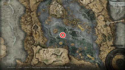 Elden Ring - Larval Tear North of Folly on the Lake Map Location