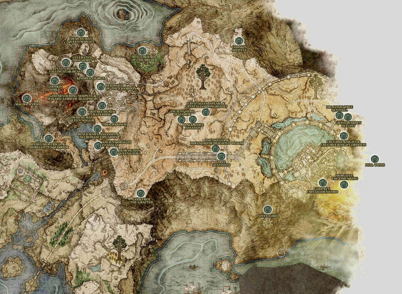 Liurnia of the Lakes Interactive Map and Region Guide