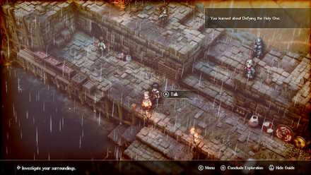 Triangle Strategy Defying the Holy One