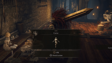 Roderika Curtsy Gesture