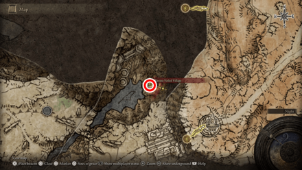 Elden Ring - Rune Arc Ravine-Veiled Village Map Location