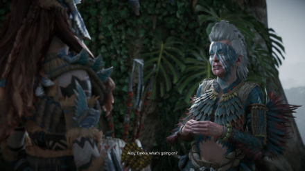 Dekka talking to Aloy