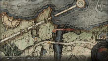Elden Ring - Highroad Cave Map Location
