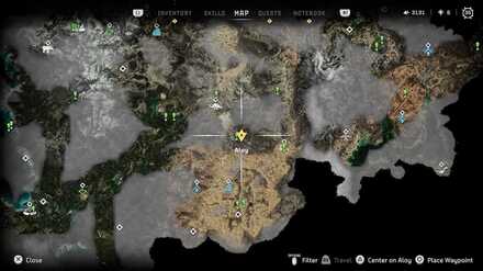 Horizon Forbidden West - Greenshine Location