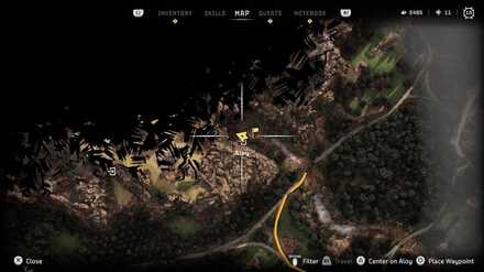 Horizon Forbidden West - Greenshine Location