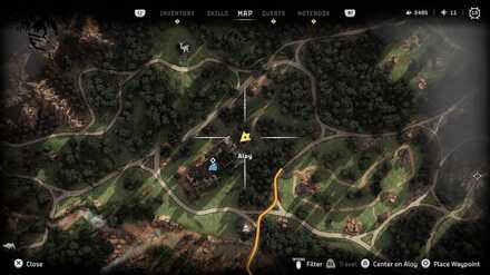 Horizon Forbidden West - Greenshine Location