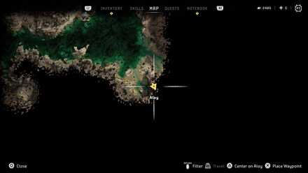 Horizon Forbidden West - Greenshine Location