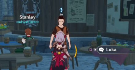 Genshin - Of Drink A-Dreaming World Quest - Talk to Luka