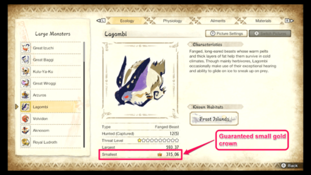 MH Rise - Lagombi Small Gold Crown