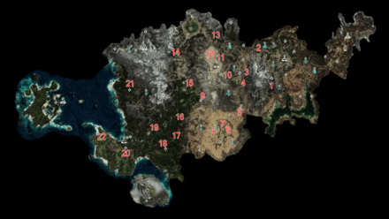 Bristleback Map Locations