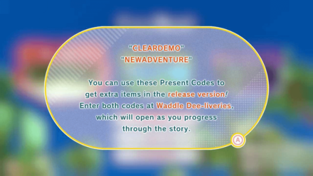 Kirby and the Forgotten Land - Demo Present Codes