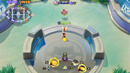 Pokemon UNITE - Hyperspace Hole Effect Blazing Bicycle Kick.gif