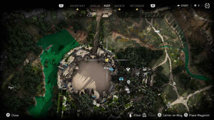 Crater Memorial Datapoint Horizon Forbidden West Map