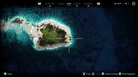 Treasure Island Datapoint Horizon Forbidden West Map