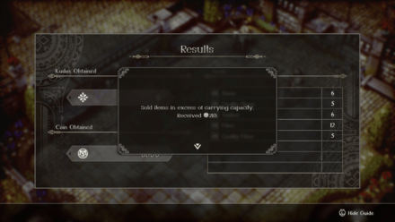 Triangle Strategy - Spoils Converted to Coin