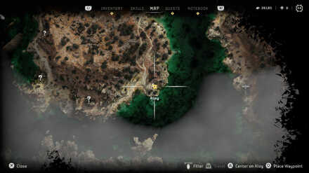 Machine Dreams Datapoint Horizon Forbidden West Map