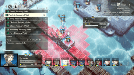 Using Paralysis Recovery Pellets