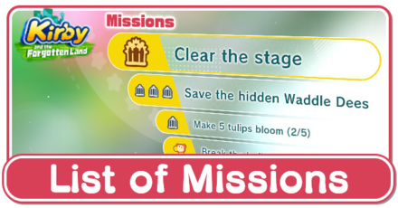 Kirby and the Forgotten Land Waddle Dee Locations and Missions