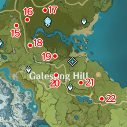 Genshin - Ley Line Outcrops - Mondstadt - Galesong Hill