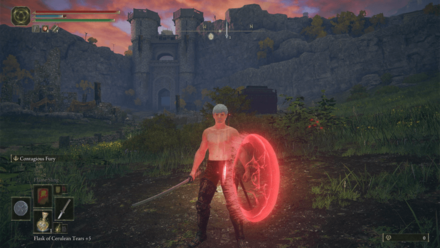 Elden Ring - Jellyfish Shield is Red when Contagious Fury Active