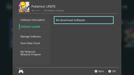 Pokemon UNITE - 05 - Redownload Software.png