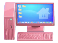 The Pink version of Desktop Computer