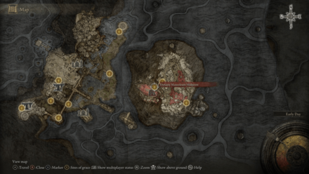 Elden Ring - Somber Ancient Dragon Smithing Stone Map View