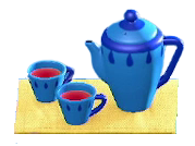 The Blue version of Tea Set