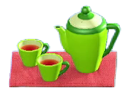 The Red (Mat Color) version of Tea Set