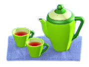 The Blue (Mat Color) version of Tea Set
