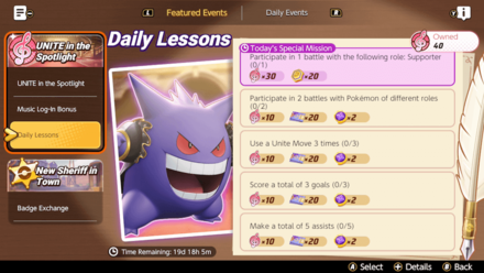 Pokemon UNITE - Daily Lessons