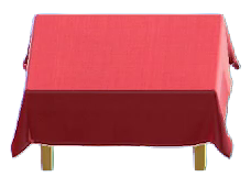 The Red version of Table with Cloth