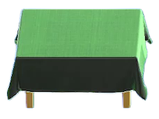 The Green version of Table with Cloth