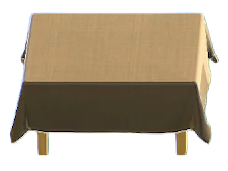 The Brown version of Table with Cloth