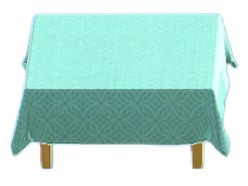 The Light Blue version of Table with Cloth