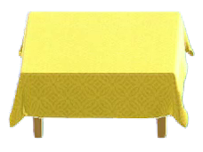 The Yellow version of Table with Cloth
