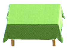 The Light Green version of Table with Cloth