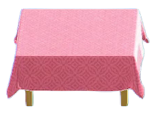 The Pink version of Table with Cloth
