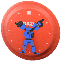 The Red version of Throwback Wall Clock