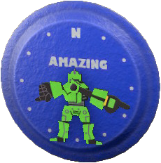 The Blue version of Throwback Wall Clock